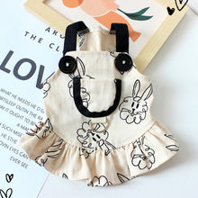 Load image into Gallery viewer, Pet Dog Jumpsuits for Rabbit Print Dog Sling Dress Summer Winter Pet Outfits Puppy Skirt Dog Clothes