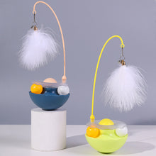 Load image into Gallery viewer, Tumbler Toys for Cats Kitten Interactive Bite Resistant Turntable Plush Feathers Pet Toy with Catnip Funny Pet Supplies