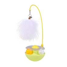 Load image into Gallery viewer, Tumbler Toys for Cats Kitten Interactive Bite Resistant Turntable Plush Feathers Pet Toy with Catnip Funny Pet Supplies