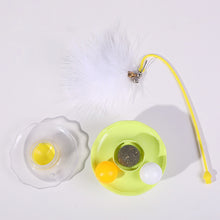 Load image into Gallery viewer, Tumbler Toys for Cats Kitten Interactive Bite Resistant Turntable Plush Feathers Pet Toy with Catnip Funny Pet Supplies