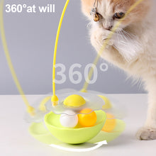 Load image into Gallery viewer, Tumbler Toys for Cats Kitten Interactive Bite Resistant Turntable Plush Feathers Pet Toy with Catnip Funny Pet Supplies