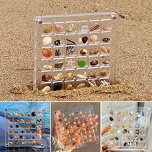 Load image into Gallery viewer, Seashell Display Box Acrylic Magnetic Diamond Display Case Acrylic Organizer Box Stackable Jewelry Gem Organizers Compartment
