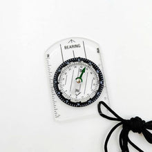 Load image into Gallery viewer, Outdoor Mini Compass Map with Scale Ruler Portable Compass for Hiking Camping Cycling Survival Compass Guiding Tool
