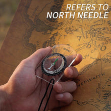 Load image into Gallery viewer, Outdoor Mini Compass Map with Scale Ruler Portable Compass for Hiking Camping Cycling Survival Compass Guiding Tool