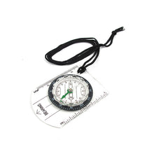 Load image into Gallery viewer, Outdoor Mini Compass Map with Scale Ruler Portable Compass for Hiking Camping Cycling Survival Compass Guiding Tool