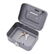 Load image into Gallery viewer, Small Money Safe Box Lockable Cash Box with Keys Portage Metal Sturdy Lock Box Coin Box Coin Storage Jar With Lock