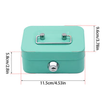 Load image into Gallery viewer, Small Money Safe Box Lockable Cash Box with Keys Portage Metal Sturdy Lock Box Coin Box Coin Storage Jar With Lock