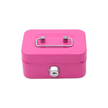 Load image into Gallery viewer, Small Money Safe Box Lockable Cash Box with Keys Portage Metal Sturdy Lock Box Coin Box Coin Storage Jar With Lock
