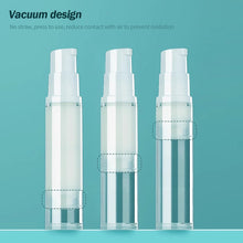 Load image into Gallery viewer, 5/10ML Liquid Foundation Travel Bottle Cosmetics Eye Cream Vacuum Bottle Press Bottle Spray Bottle Travel Portable Refillable Bottles