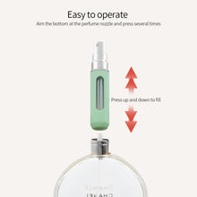 Load image into Gallery viewer, Candy Color 5ML Mini Perfume Bottle Filling Perfume Spray Bottle Liquid Sub-Bottling Fine Mist Spray Refillable Jar Empty Bottle