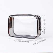 Load image into Gallery viewer, Travel Storage Bag Cosmetic Bag PVC Waterproof Transparent Cosmetic Cases Large Capacity Plastic Zipper Wash Bag