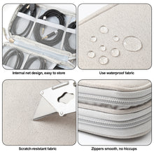 Load image into Gallery viewer, Travel Portable Digital Accessories Storage Bag Data Cable Waterproof Storage Bag U Disk Charging Bank Storage Box