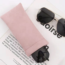 Load image into Gallery viewer, Portable Sunglasses Bag Case Storage Pouch Soft PU Leather Waterproof Bag Simple Lipstick Headphone Cable Storage Bag