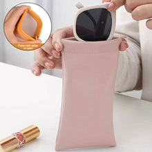 Load image into Gallery viewer, Portable Sunglasses Bag Case Storage Pouch Soft PU Leather Waterproof Bag Simple Lipstick Headphone Cable Storage Bag