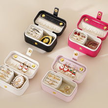 Load image into Gallery viewer, Mini Jewelry Box PU Leather Ring Stud Earring Storage Box Pearlescent Leather Women Trinkets Organizer 2024 Trend Fashion Travel Small Case
