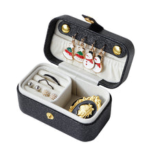 Load image into Gallery viewer, Mini Jewelry Box PU Leather Ring Stud Earring Storage Box Pearlescent Leather Women Trinkets Organizer 2024 Trend Fashion Travel Small Case
