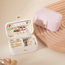 Load image into Gallery viewer, Mini Jewelry Box PU Leather Ring Stud Earring Storage Box Pearlescent Leather Women Trinkets Organizer 2024 Trend Fashion Travel Small Case