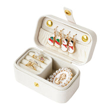 Load image into Gallery viewer, Mini Jewelry Box PU Leather Ring Stud Earring Storage Box Pearlescent Leather Women Trinkets Organizer 2024 Trend Fashion Travel Small Case