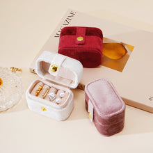 Load image into Gallery viewer, Mini Jewelry Box Velvet Ring Stud Earring Storage Box Women Trinkets Organizer Delicate Size 2024 Trend Fashion Travel Small Case