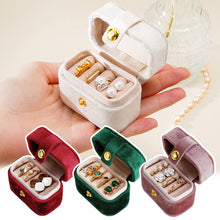 Load image into Gallery viewer, Mini Jewelry Box Velvet Ring Stud Earring Storage Box Women Trinkets Organizer Delicate Size 2024 Trend Fashion Travel Small Case