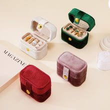 Load image into Gallery viewer, Mini Jewelry Box Velvet Ring Stud Earring Storage Box Women Trinkets Organizer Delicate Size 2024 Trend Fashion Travel Small Case