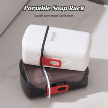 Load image into Gallery viewer, Portable Travel Soap Box With Lid Square Storage Soap Container Drain Waterproof Mini Sealed Box