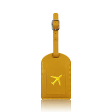 Load image into Gallery viewer, PU Leather Luggage Tag Baggage Bag Tag Suitcase Identifier Label With Signature Paper Glided Boarding Bag Tag Travel Accessory