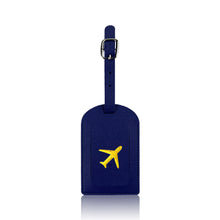 Load image into Gallery viewer, PU Leather Luggage Tag Baggage Bag Tag Suitcase Identifier Label With Signature Paper Glided Boarding Bag Tag Travel Accessory