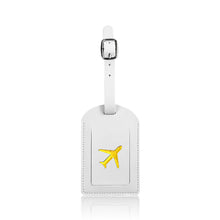 Load image into Gallery viewer, PU Leather Luggage Tag Baggage Bag Tag Suitcase Identifier Label With Signature Paper Glided Boarding Bag Tag Travel Accessory