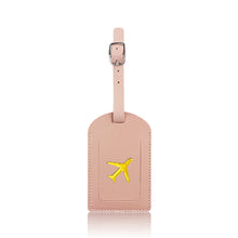 Load image into Gallery viewer, PU Leather Luggage Tag Baggage Bag Tag Suitcase Identifier Label With Signature Paper Glided Boarding Bag Tag Travel Accessory