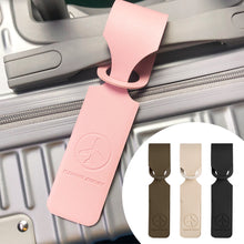 Load image into Gallery viewer, PU Leather Embossed Luggage Tag Baggage Bag Tag Suitcase Identifier Label Id Address Holder Luggage Tag Travel Accessory