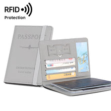 Load image into Gallery viewer, Pu Leather Passport Bag RFID Multi-card Passport Holder Travel Accessories Wallet Credit Card Bag Passport Protector Holder
