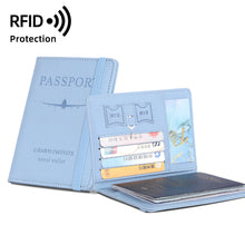 Load image into Gallery viewer, Pu Leather Passport Bag RFID Multi-card Passport Holder Travel Accessories Wallet Credit Card Bag Passport Protector Holder