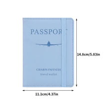 Load image into Gallery viewer, Pu Leather Passport Bag RFID Multi-card Passport Holder Travel Accessories Wallet Credit Card Bag Passport Protector Holder