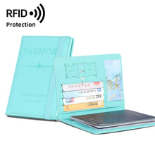 Load image into Gallery viewer, Pu Leather Passport Bag RFID Multi-card Passport Holder Travel Accessories Wallet Credit Card Bag Passport Protector Holder