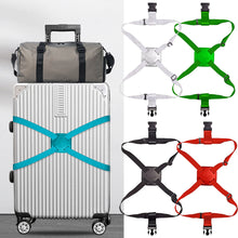 Load image into Gallery viewer, Luggage Binding Belt Elastic Baggage Strap Adjustable Luggage Buckle Cross Strap Packing Nylon Belt 2024 Trend