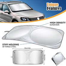 Load image into Gallery viewer, Universal Car Sunshade UV Protection Shield Front Rear Car Window Anti Snow Ice Sunshade Sun Shade Auto Visor Windshield Cover