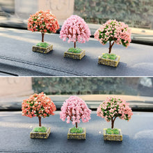 Load image into Gallery viewer, Car Square Base Mini Tree Interior Accessories Center Console Decorations Car Mounted Plant Simulated Flower Ornament