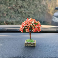 Load image into Gallery viewer, Car Square Base Mini Tree Interior Accessories Center Console Decorations Car Mounted Plant Simulated Flower Ornament
