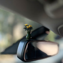 Load image into Gallery viewer, Cute Car Mini Sunflower Vase Interior Decoration Center Console Decoration Auto Ornaments Ceramics For Car Gifts Accessories