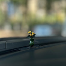Load image into Gallery viewer, Cute Car Mini Sunflower Vase Interior Decoration Center Console Decoration Auto Ornaments Ceramics For Car Gifts Accessories