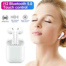 Load image into Gallery viewer, i12 Bluetooth 5.0 Earphone Wireless Earphones Smart Touch Control Earbuds