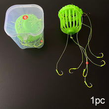 Load image into Gallery viewer, 1PC Fluorescent Explosive Hook Anti-Winding Water Monster Bait Cage Silver Carp Bighead Fishing Group With 6PCS Iseni Hook Fishing Equipment