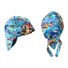 Load image into Gallery viewer, Beach Pattern Pure Cotton Welding Hat Adjustable Sweat Absorbent Breathable Labor Protection Dust-Proof Cap