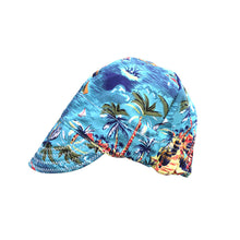 Load image into Gallery viewer, Beach Pattern Pure Cotton Welding Hat Adjustable Sweat Absorbent Breathable Labor Protection Dust-Proof Cap