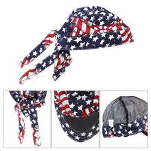 Load image into Gallery viewer, Stars And Stripes Pattern Pure Cotton Welding Hat Adjustable Sweat Absorbent Breathable Labor Protection Dust-Proof Cap