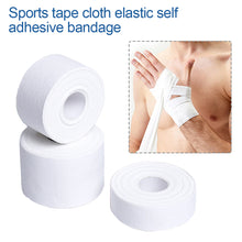 Load image into Gallery viewer, 9.1M White White Cotton Cloth Sports Tape Match With Skin Film Easy To Tear Serrated Edge Sports Elastic Breathable Self-Adhesive Bandage -2.5/3.8/5CM