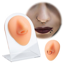 Load image into Gallery viewer, Human Facial Features Model Puncture Perforation Silicone Ear Model Nose Tongue Eyes Navel Big Mouth Ear Model