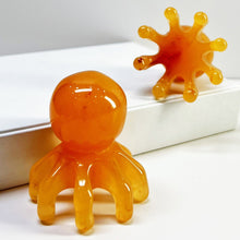 Load image into Gallery viewer, Resin Honey Wax Octopus Head Treatment Comb Massager Nourishing Meridians Nourishing Head Shoulder Neck Scraping Comb
