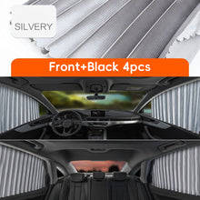 Load image into Gallery viewer, 2/4pcs Car Window Sunshade Curtain Fully Magnetic Front Back Row Sunshade Curtain Universal Car Side Window Protection Car Curtain